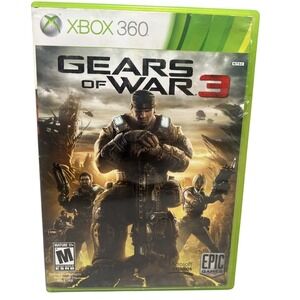 Microsoft Gears of War 3 Xbox 360 Action Shooter Video Game NTSC w/Case Working